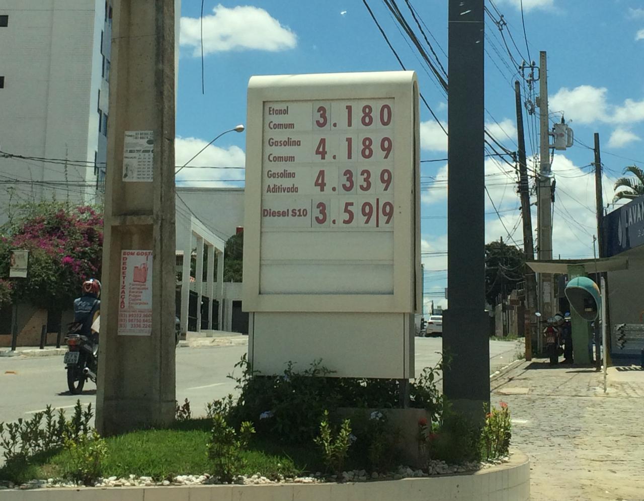 Confira o preço médio dos combustíveis nos postos de Campina Grande