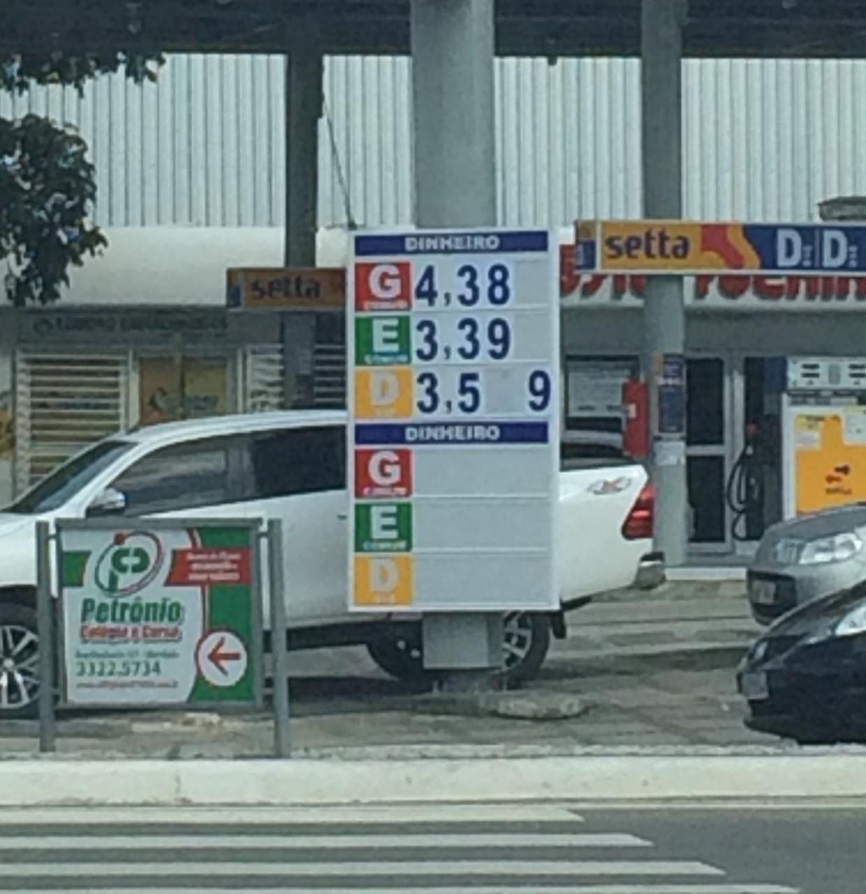 Preço da gasolina em Campina Grande apresenta aumento de 4,67% em maio