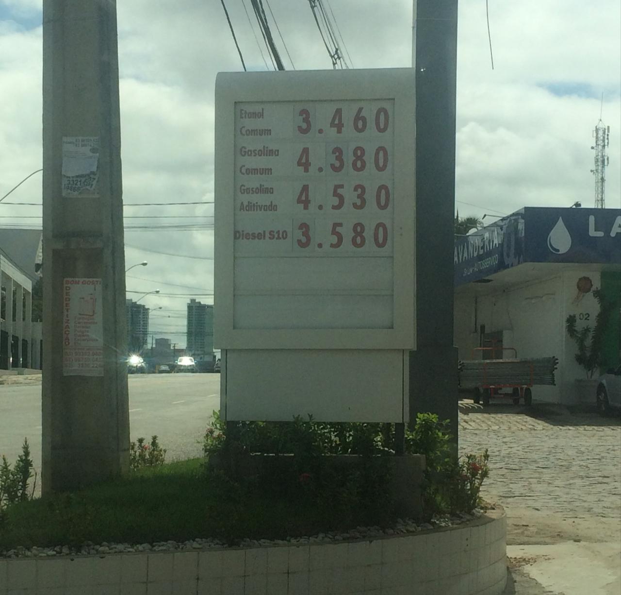 Pesquisa do Procon de Campina revela que o preço da gasolina comum caiu 1,90% com relação a junho