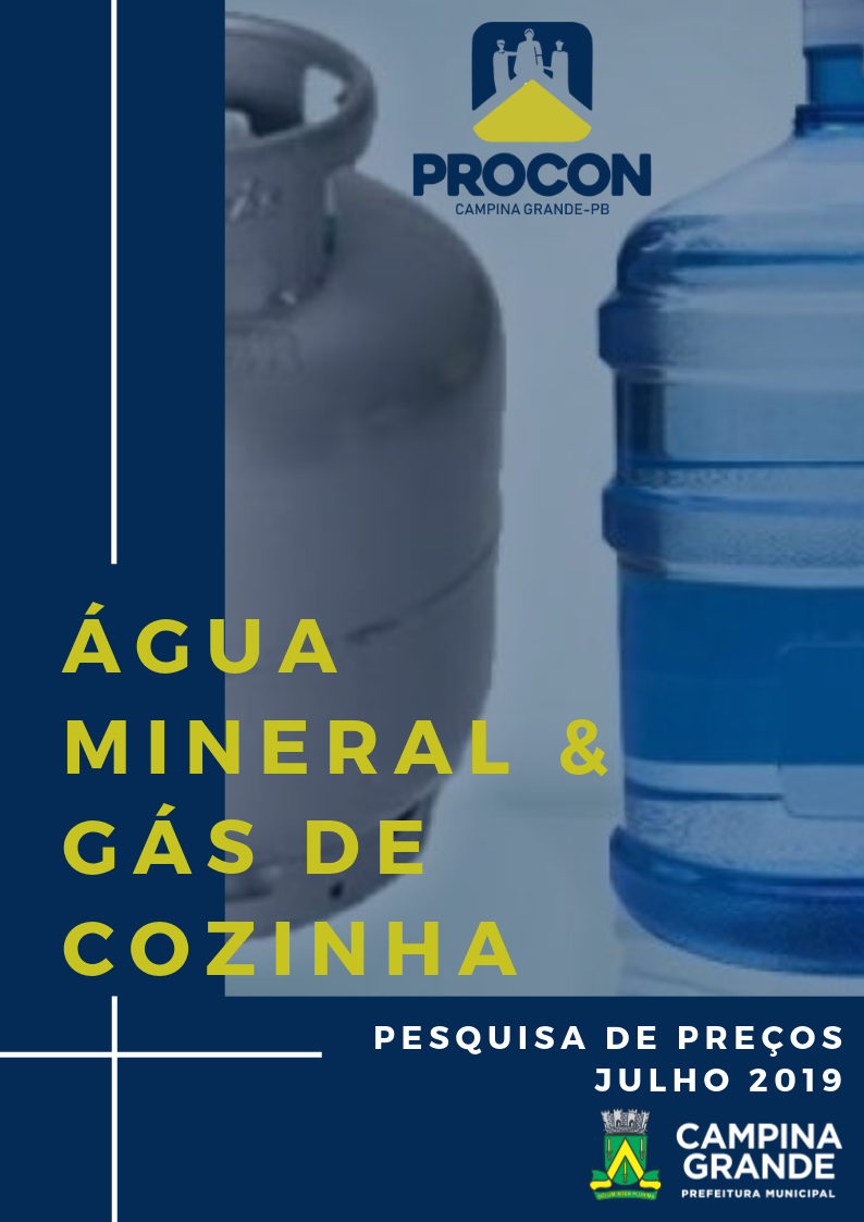 Água mineral e gás de cozinha julho