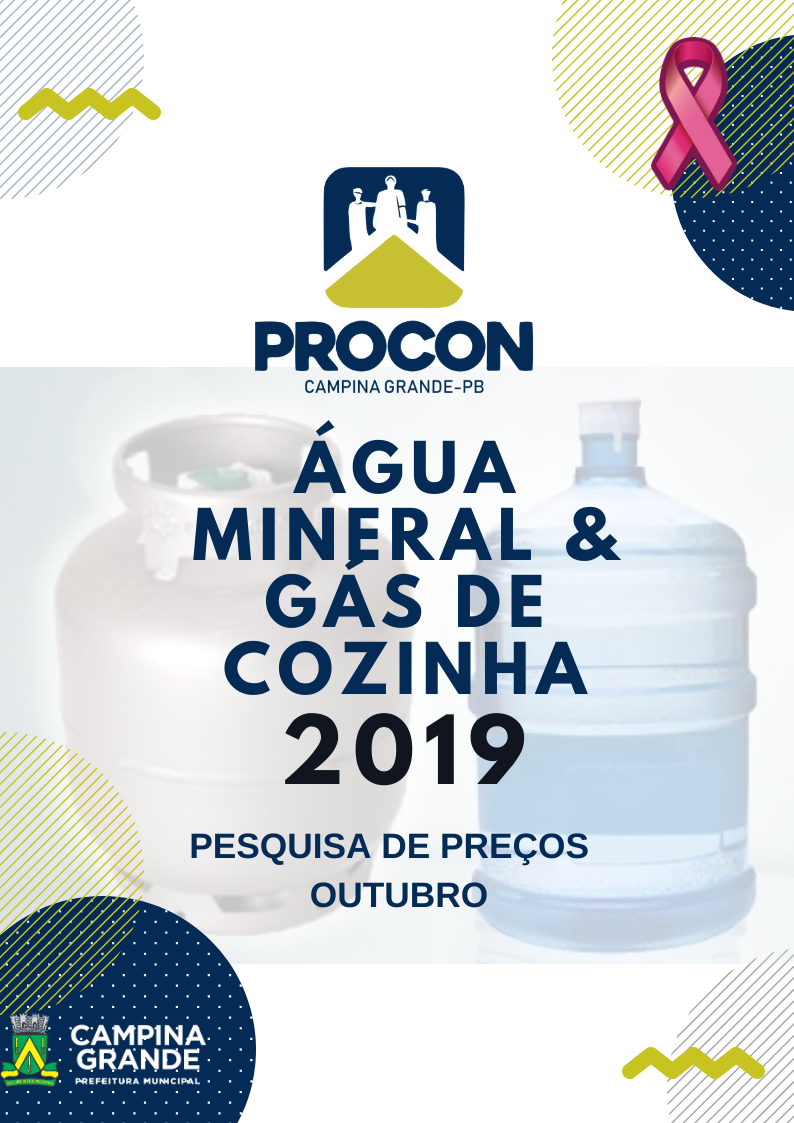 Água mineral e gás de cozinha Outubro