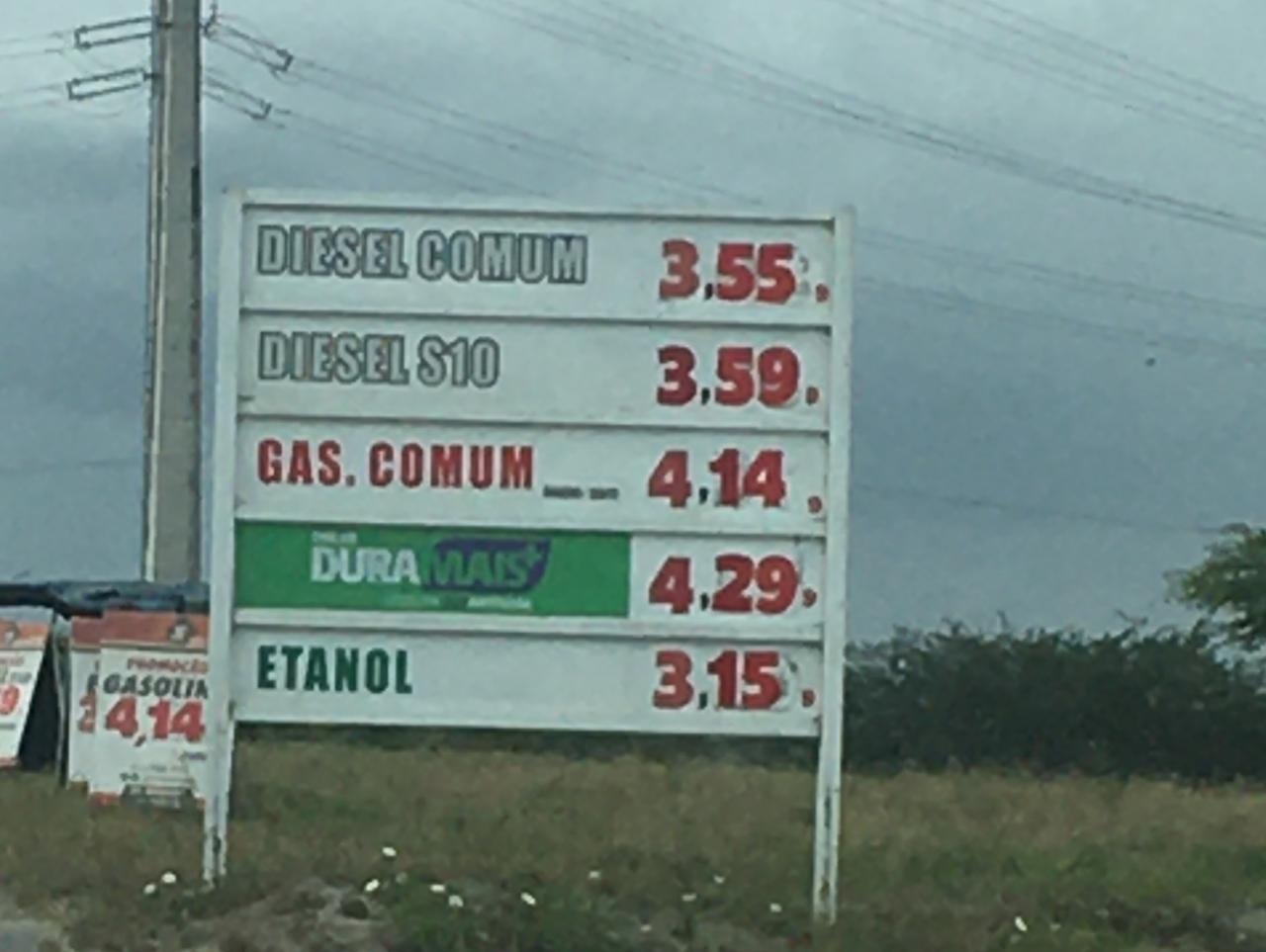 Pesquisa do Procon de Campina Grande aponta reajuste de 0,23% no preço da gasolina comum