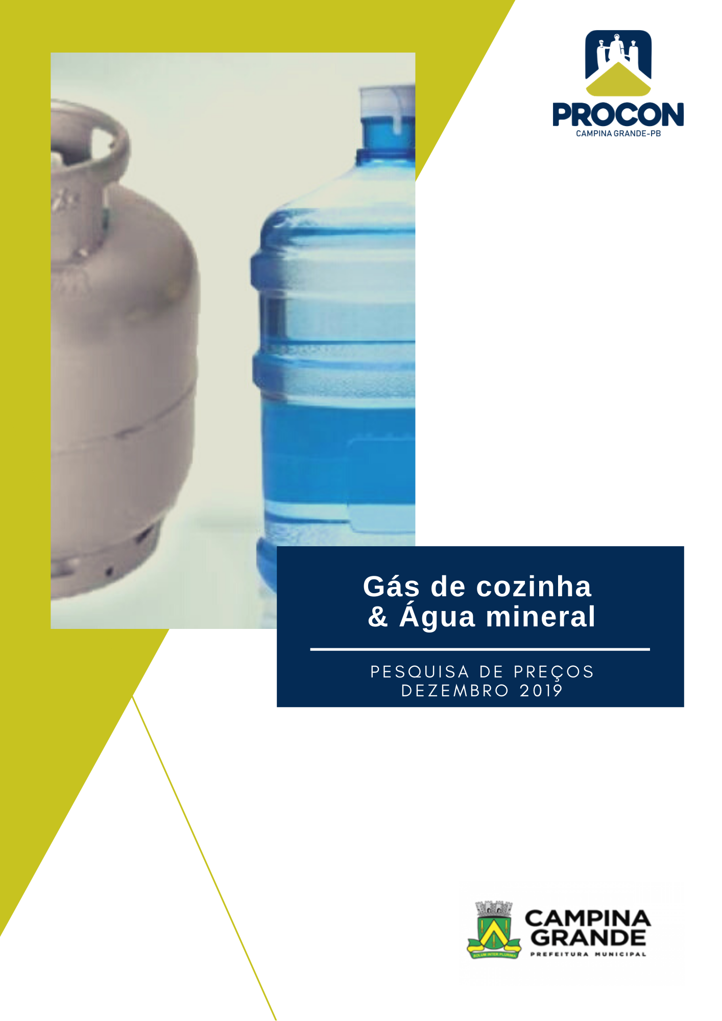 Água mineral e gás de cozinha Dezembro