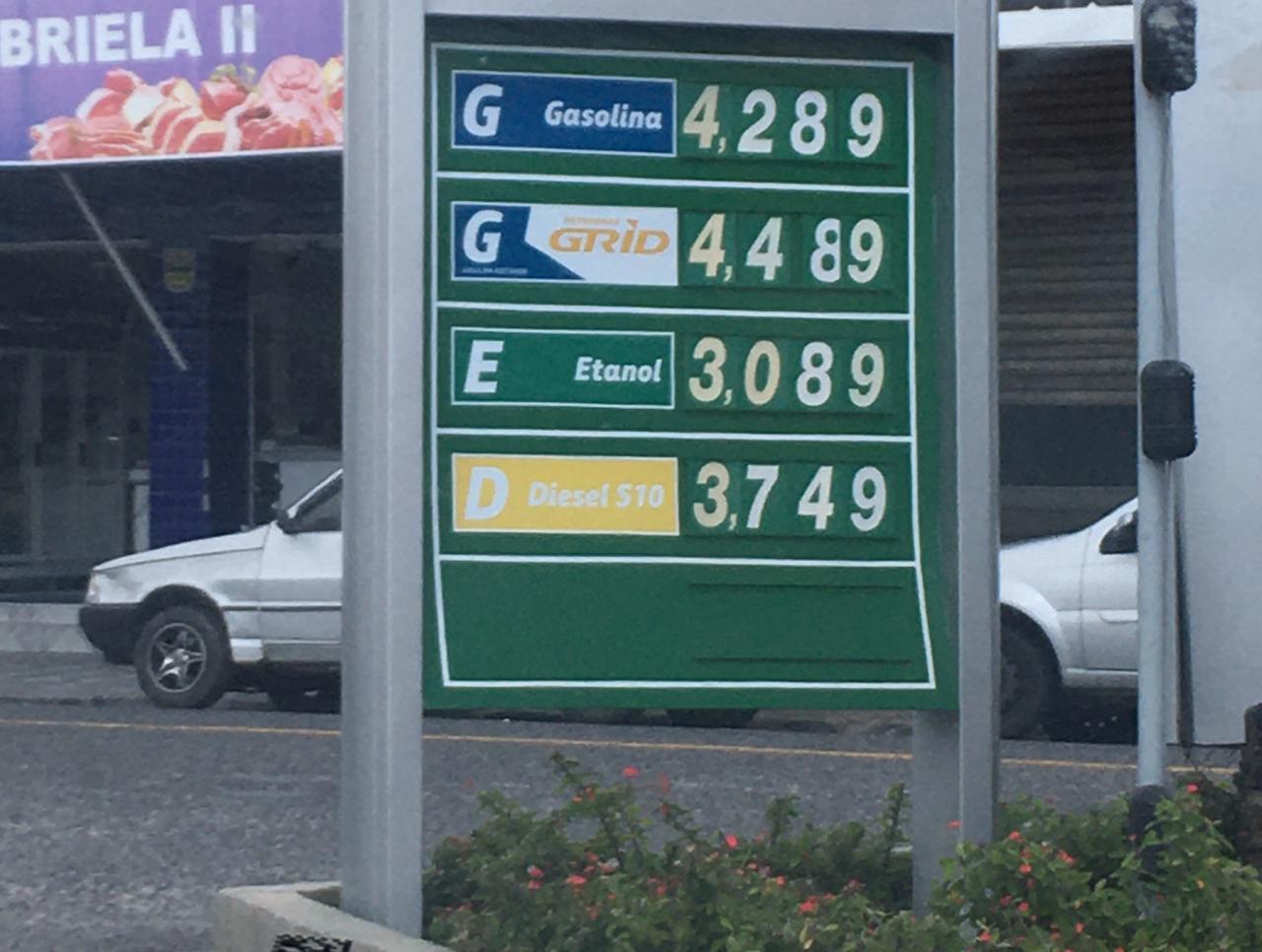 Nova pesquisa do Procon registra gasolina a partir de R$ 4,190 em Campina Grande