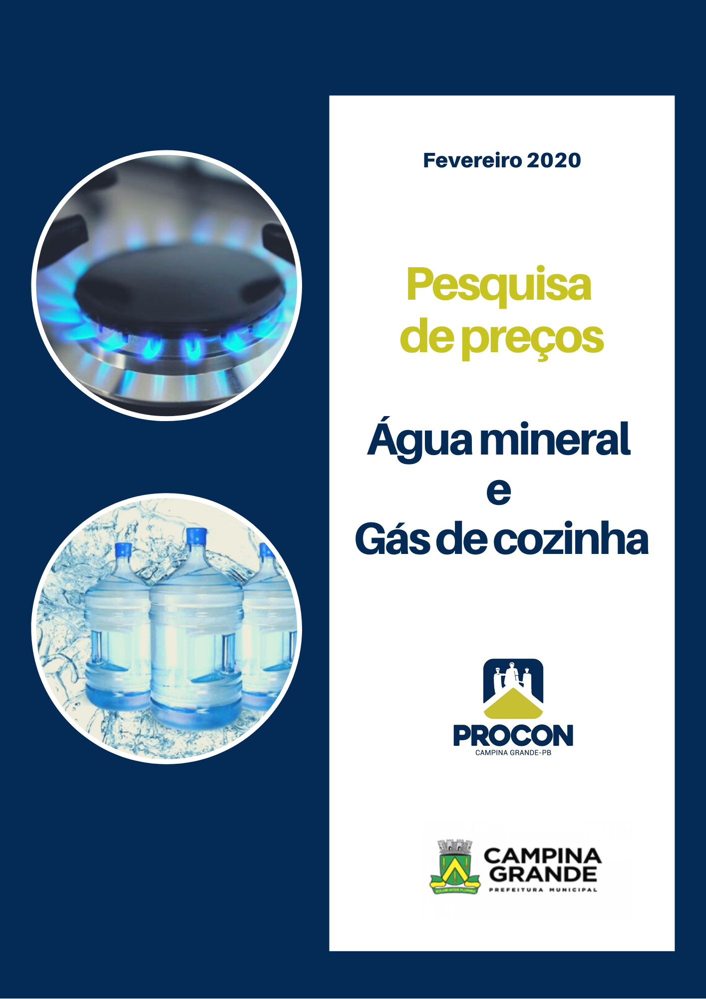 Água mineral e Gás de cozinha – Fevereiro