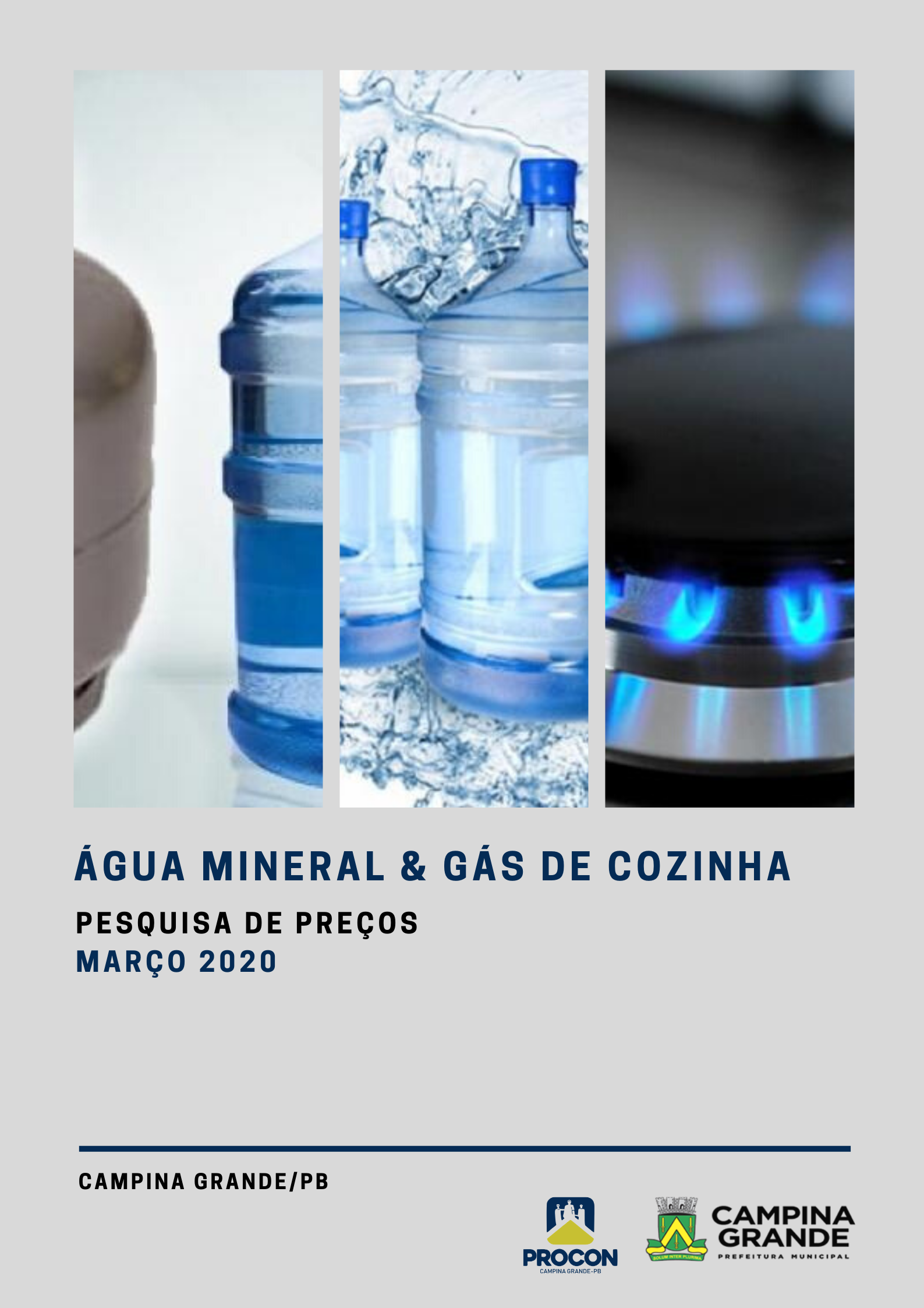 Água mineral e gás de cozinha – março