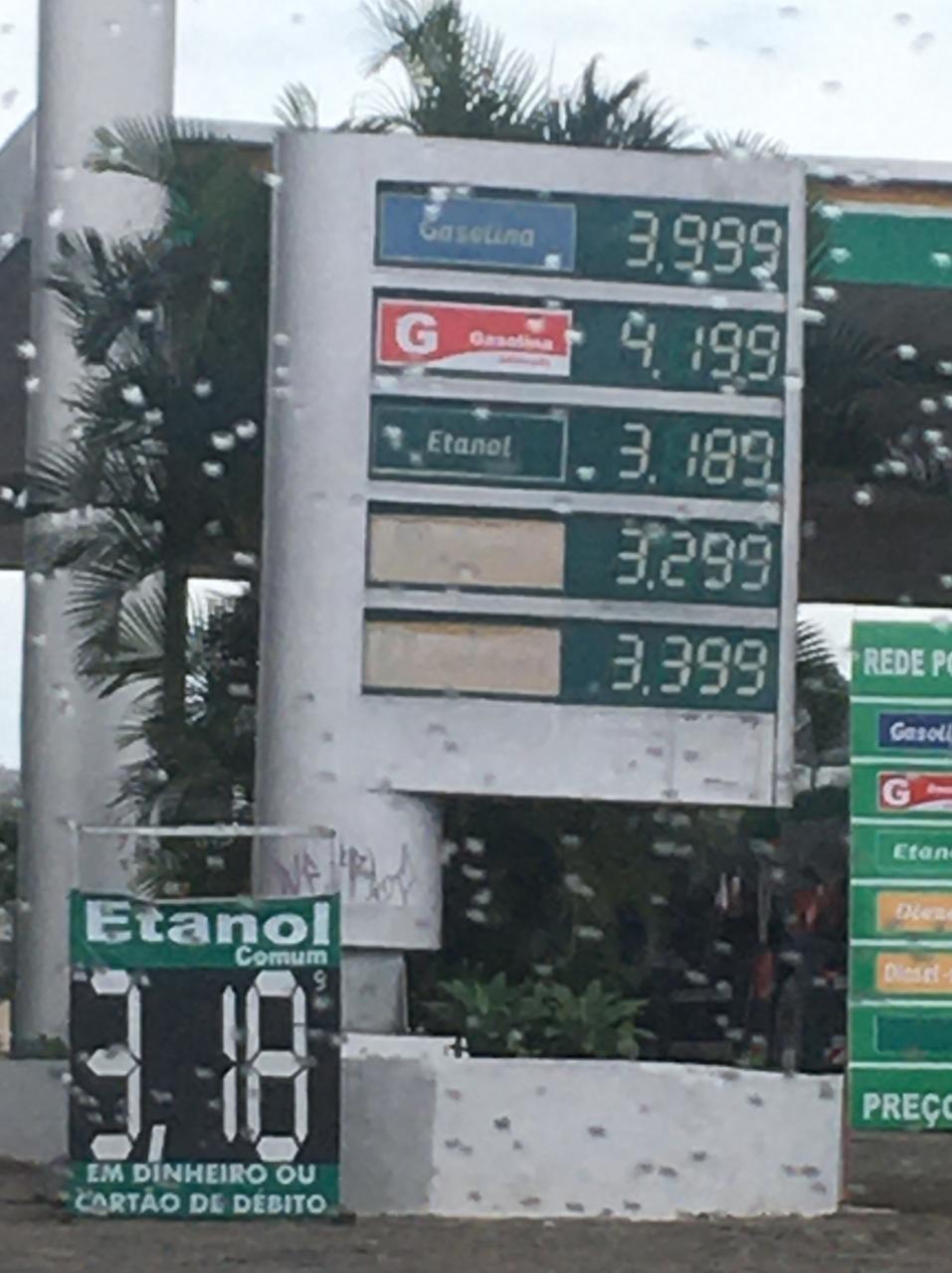 Em um mês o preço da gasolina reduziu 6,79% e chega a R$ 3,78 em Campina Grande
