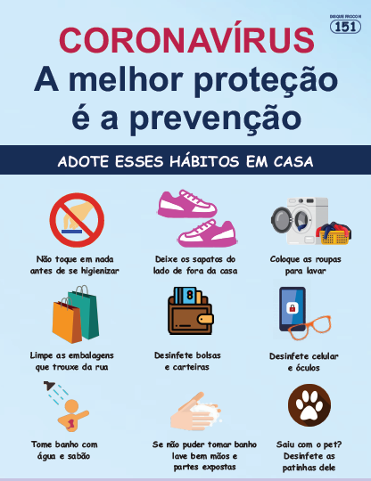 Cartaz Novos hábitos em casa – Tamanho A3