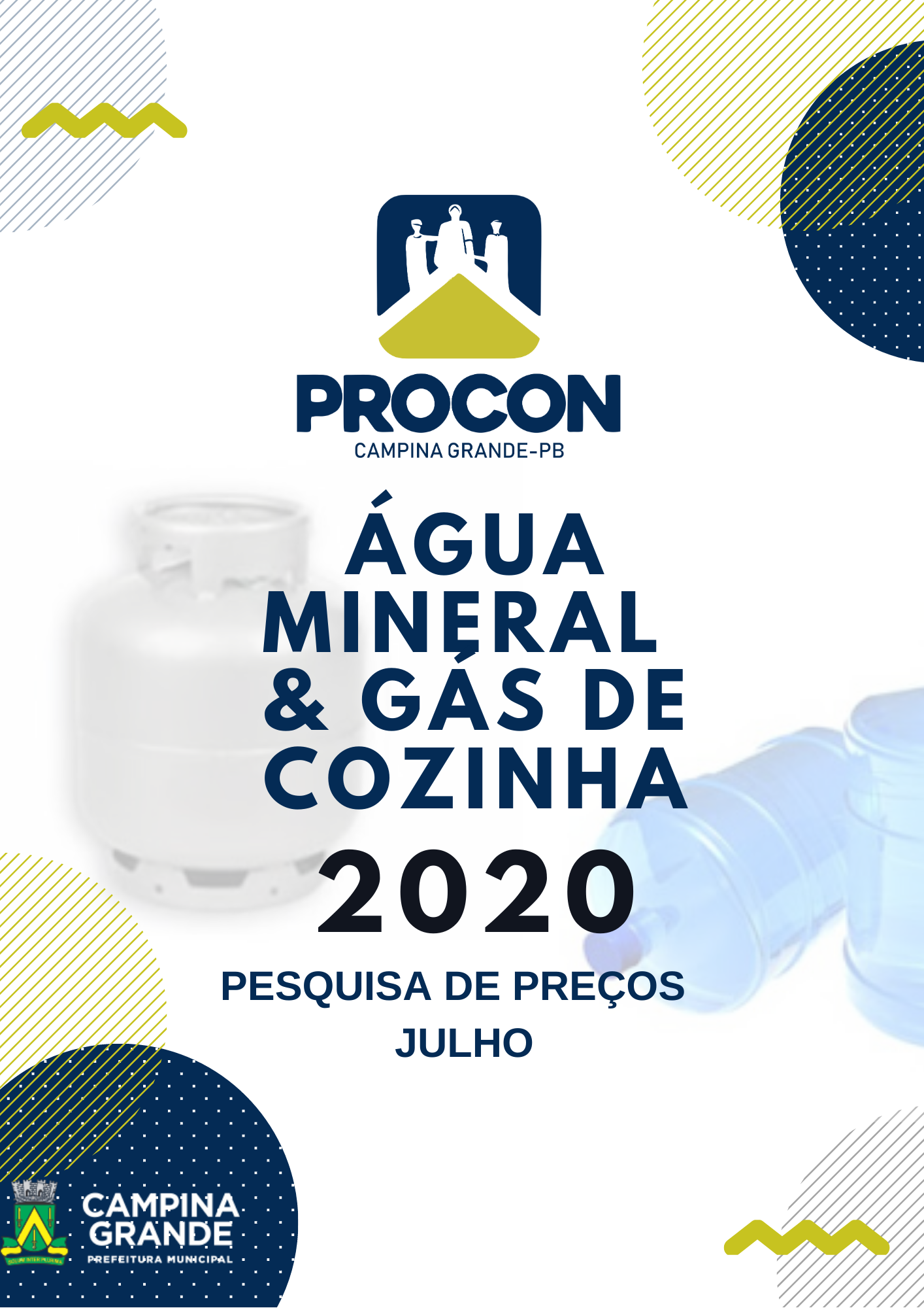 Água mineral e gás de cozinha