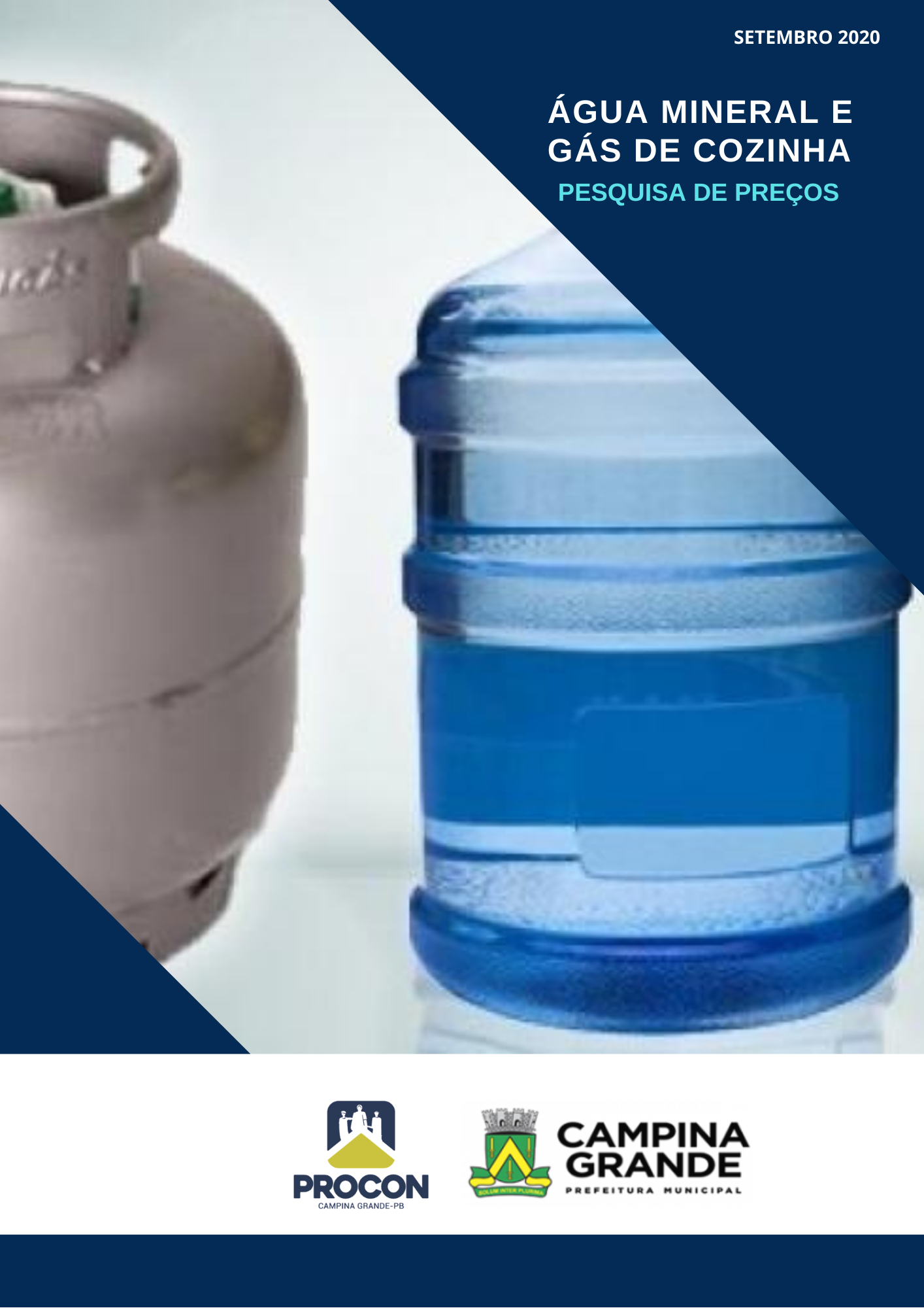 Água mineral e Gás de cozinha Setembro