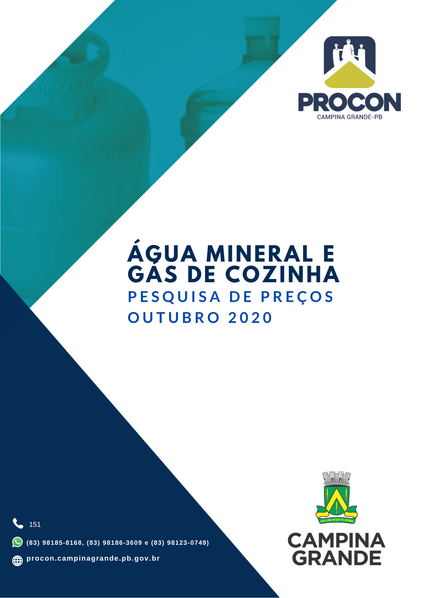 Água mineral e Gás de cozinha outubro