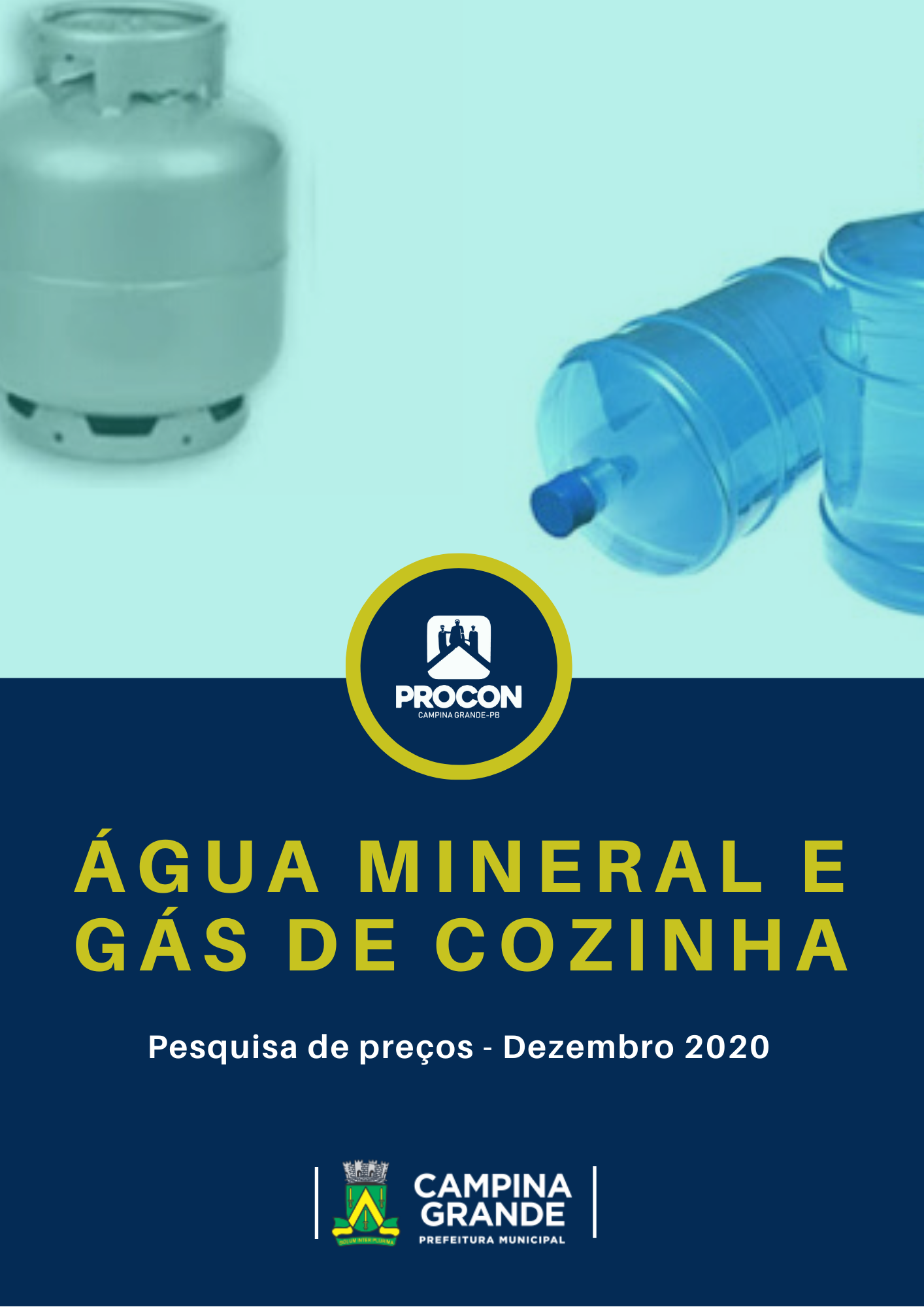 Água mineral e Gás de cozinha dezembro