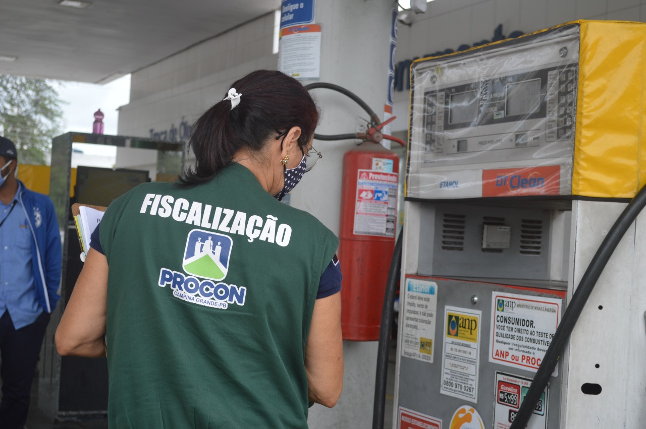 Procon Campina Grande: Preço do litro da gasolina aumenta 3,70% em menos de 30 dias