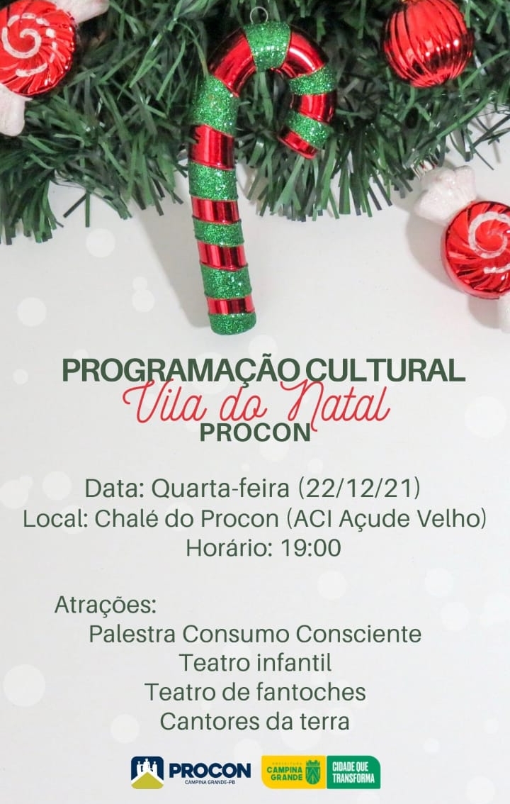 Natal Iluminado: Chalé do Procon-CG promove programação especial para crianças