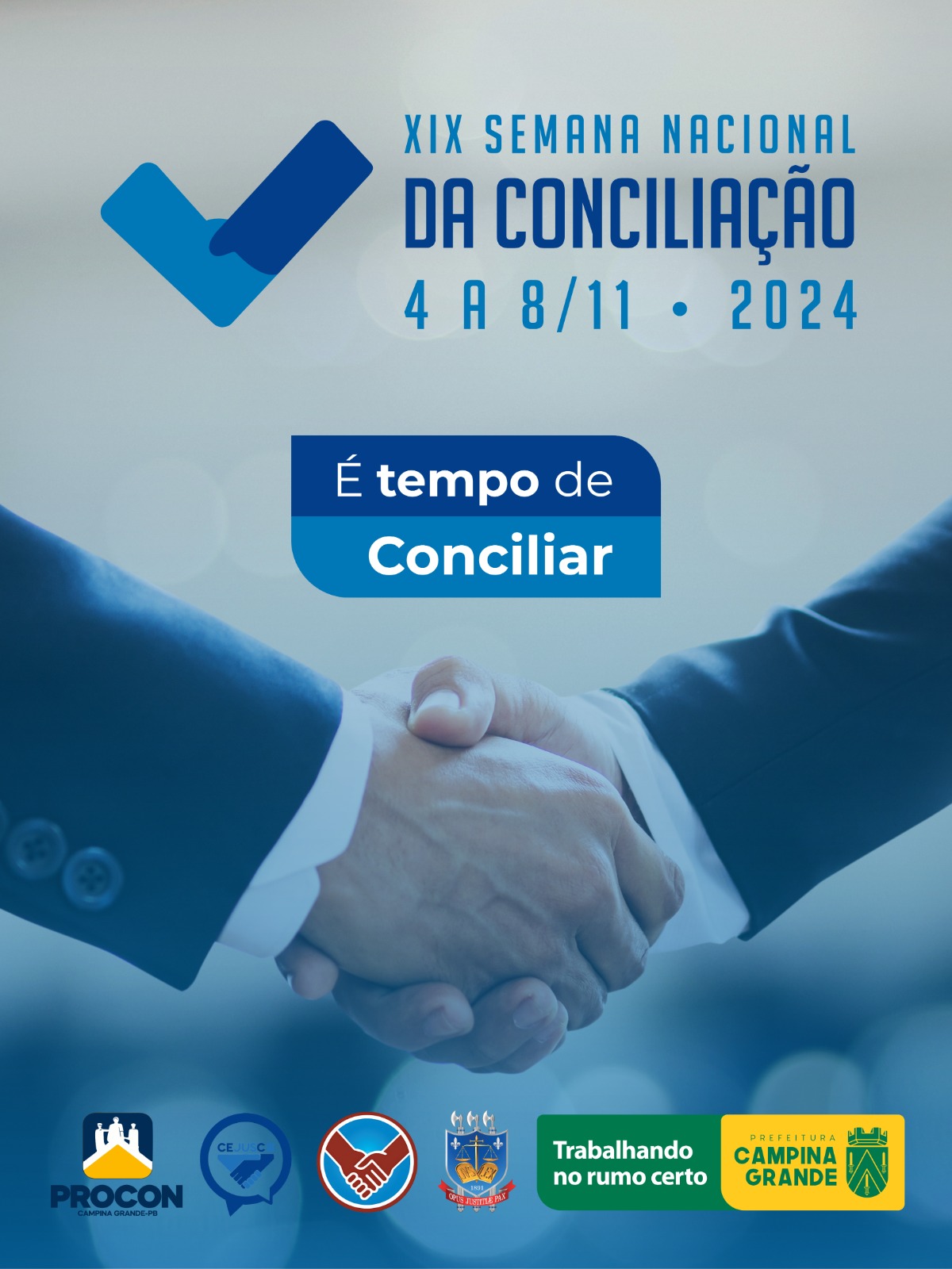 Semana Nacional: Prefeitura de Campina Grande e TJPB realizam mutirão de conciliação a partir de segunda