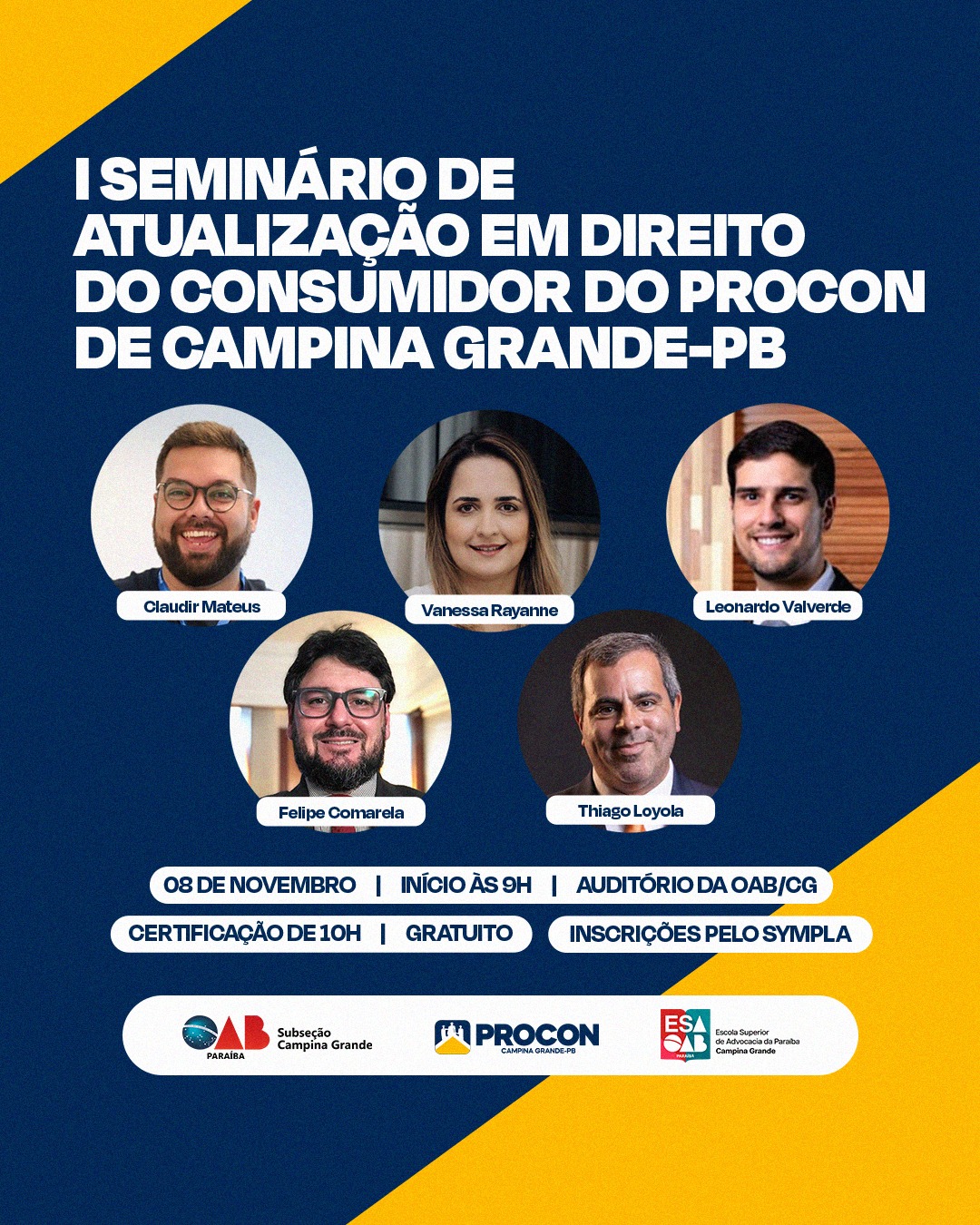 Prefeitura de Campina Grande realiza I Seminário de Atualização em Direito do Consumidor